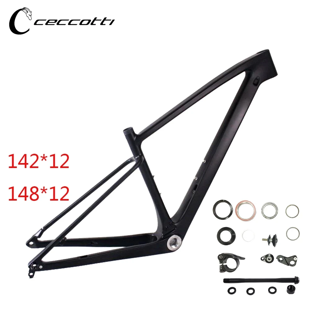 CECCOTTI Factory Price High Quality 29er MTB Carbon Frame T1000 Full Carbon Bicycle Frameset 148 And 142mm Boost MTB Framework