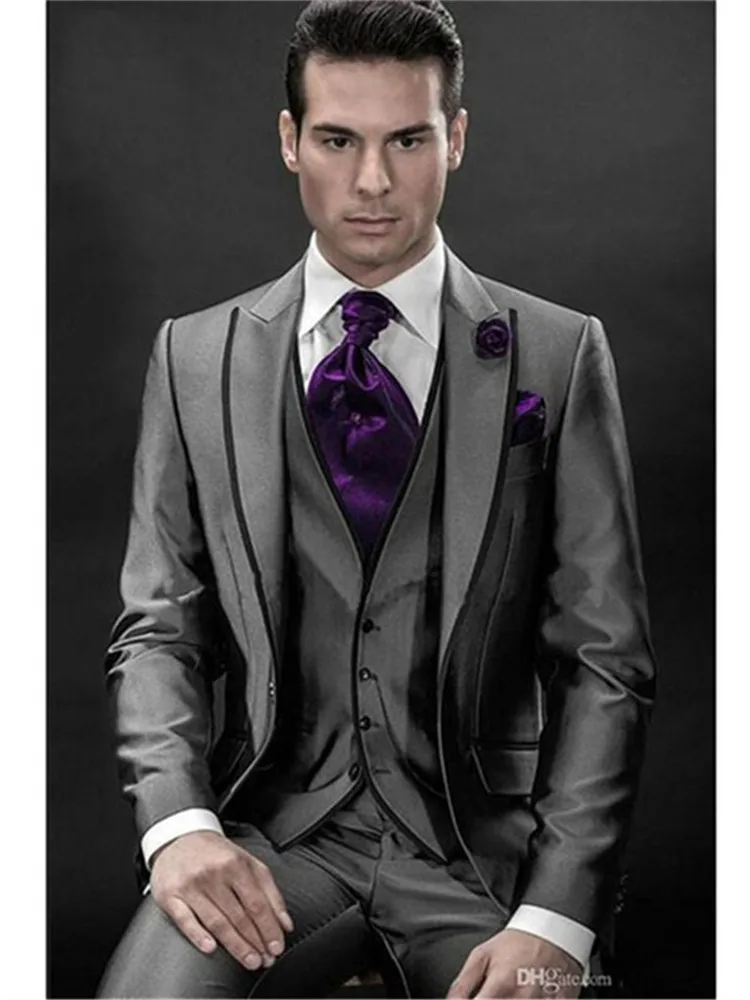 Мужской костюм на заказ одной пуговице приталенный для жениха Свадебный