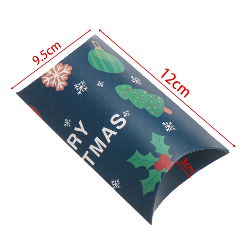 2020 5pcs/set Christmas Gift Box Pillow Shape Xmas Tree Elk Gifts Candy Bag Paper Cookies Boxes Party Favors | Дом и сад