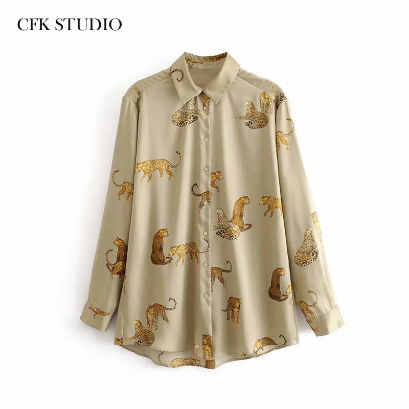 Женская блузка с отложным воротником ZA повседневные свободные рубашки