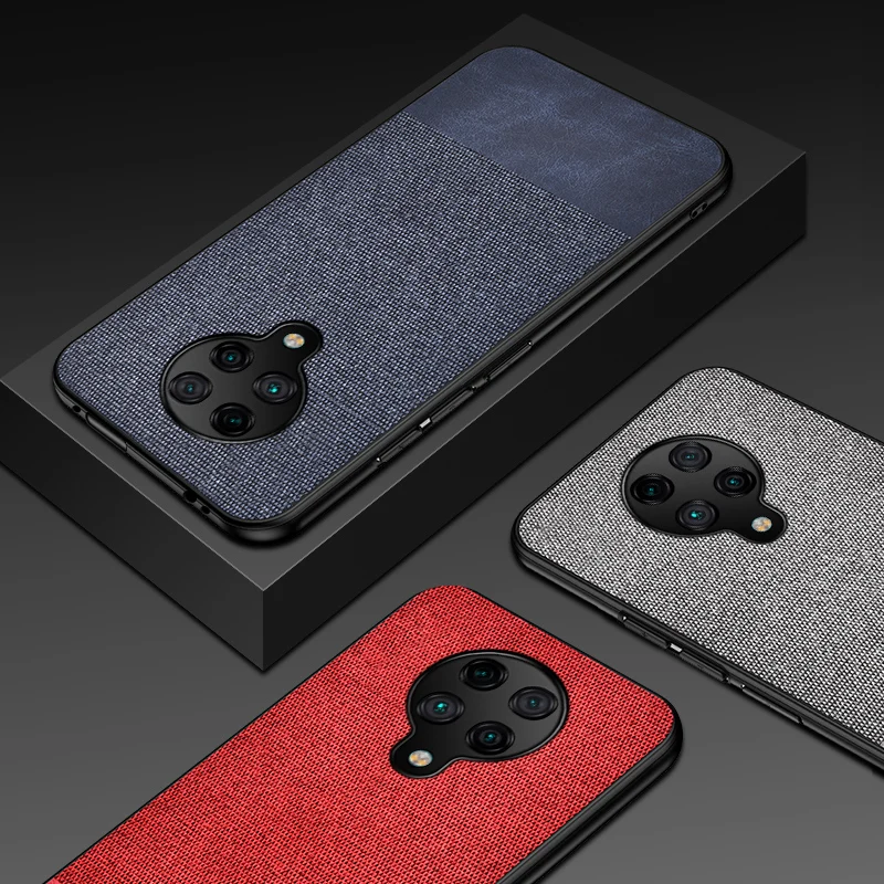 

Fabric Case For Xiaomi Redmi Note 9T NFC Phone Cover Silicone Frame Cloth Hard PC Back Protective Case For Redmi Note 9T