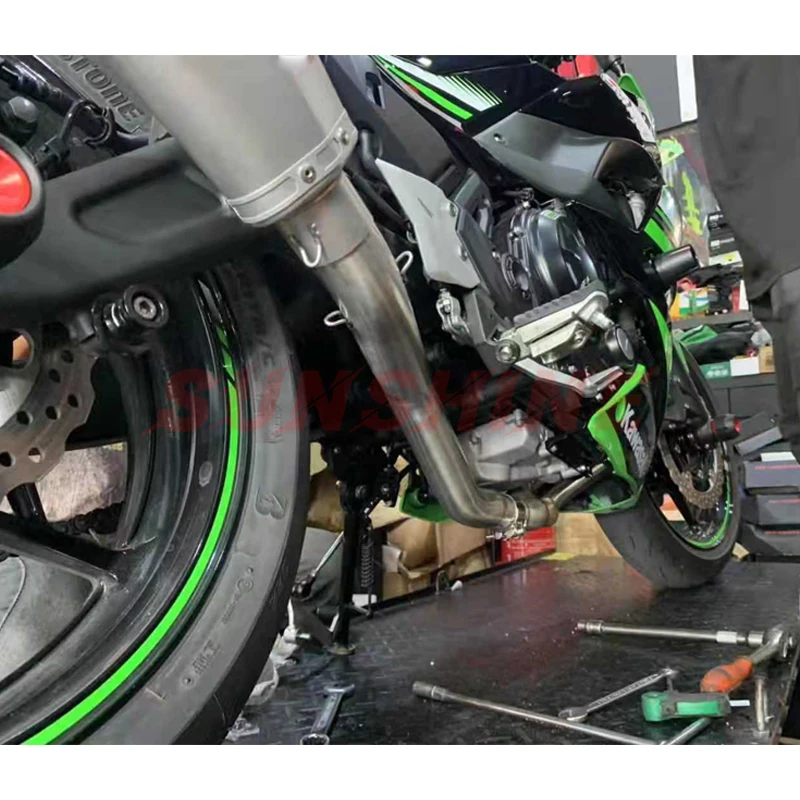 Для Z650 Ninja 650 мотоциклетная выхлопная передняя Труба Модифицированная слип на