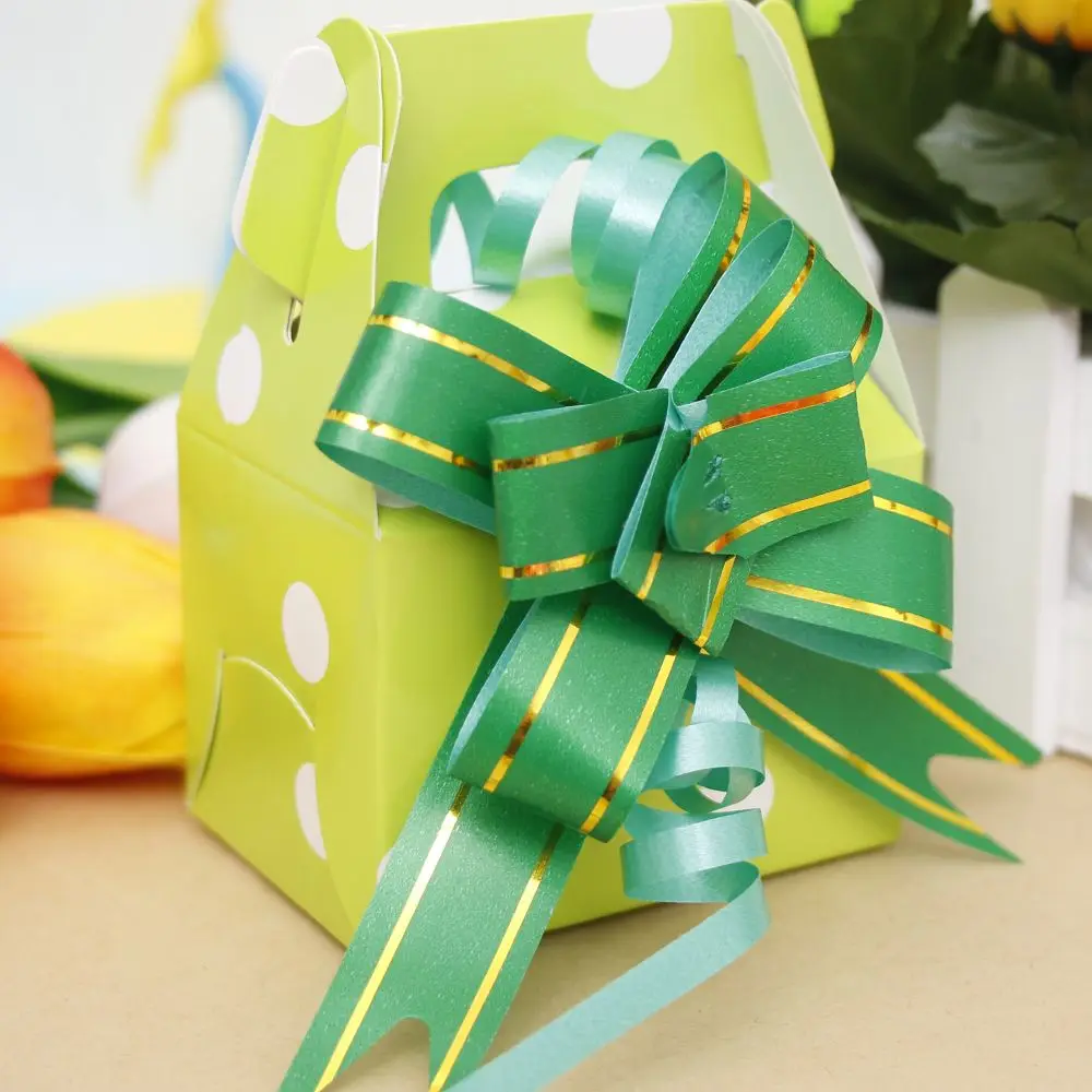 Подарочная упаковка тянет лук ленты 10 шт./лот подарок День рождения