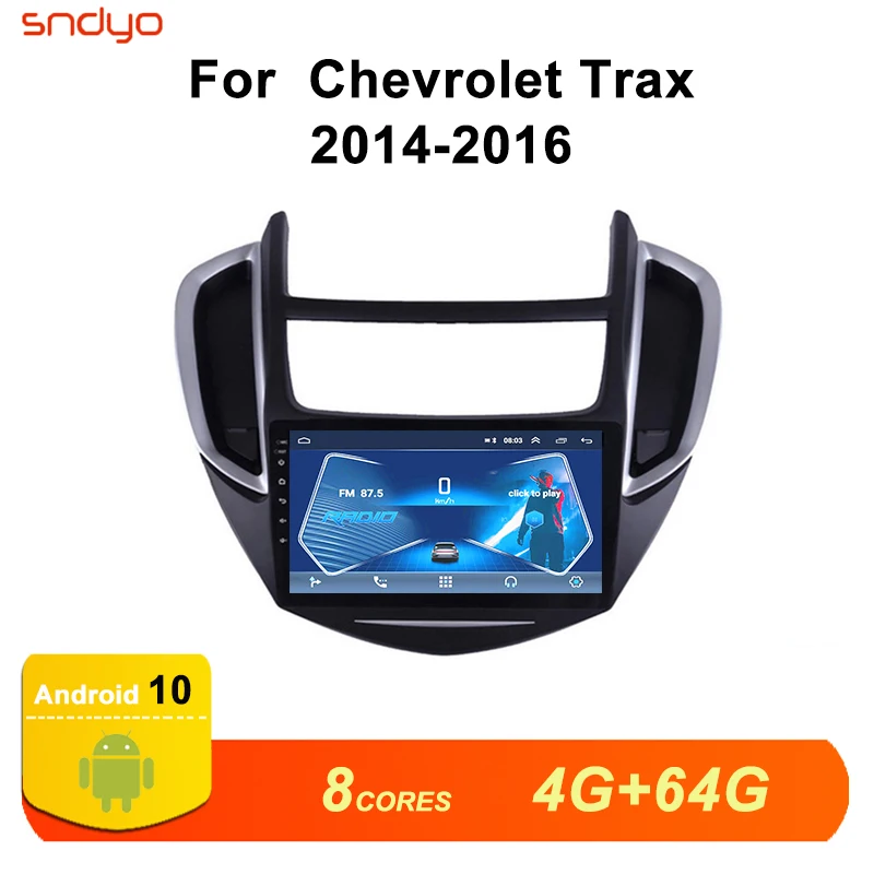 9 дюймовый автомобильный DVD плеер Android 10 мультимедийный с GPS для Chevrolet Trax 2014 2015 2016