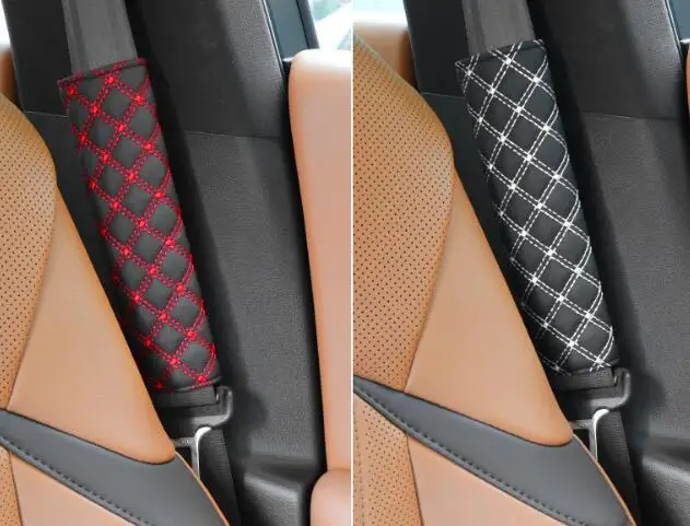 2 шт. автомобильные подушечки для ремня безопасности красного вина ремни