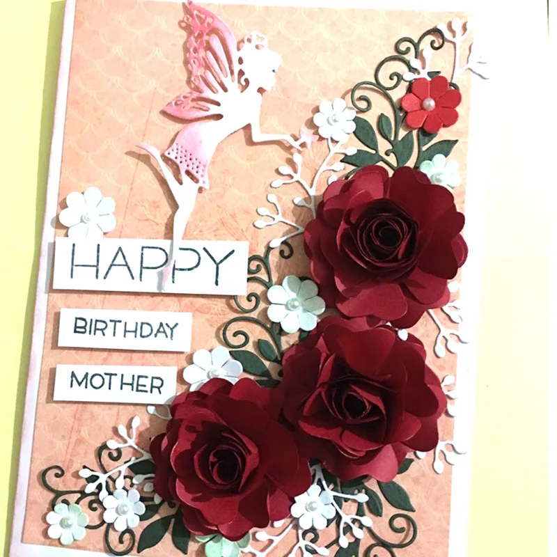 Металлические Вырубные штампы duрождения цветочные набор лепестков тиснение