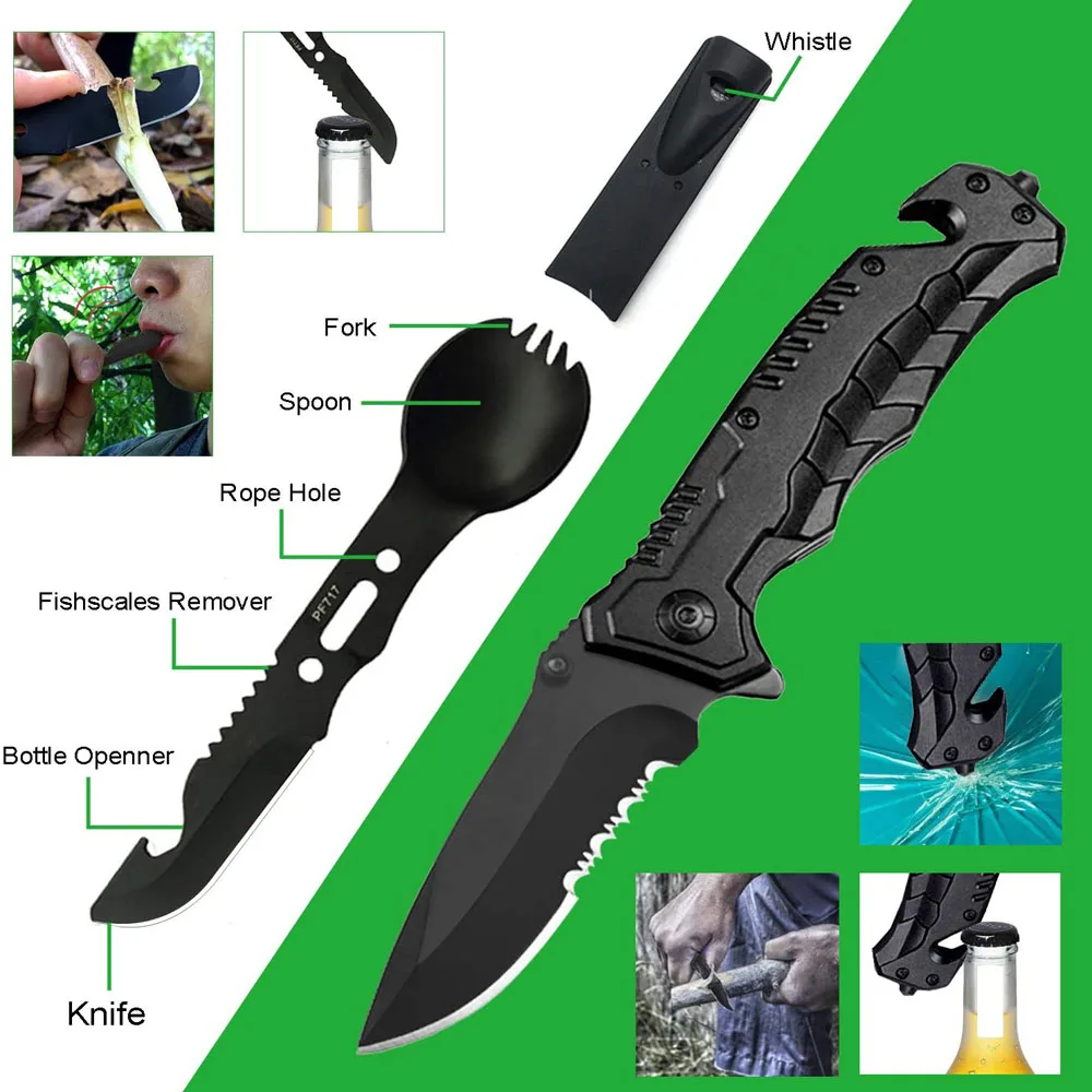 spesifikasi Survival Kit 13 In 1 Peralatan Survival Kit Pertolongan Pertama Dengan Kelangsungan Hidup Selimut Darurat Senter Taktis Untuk Berkemah Petualangan