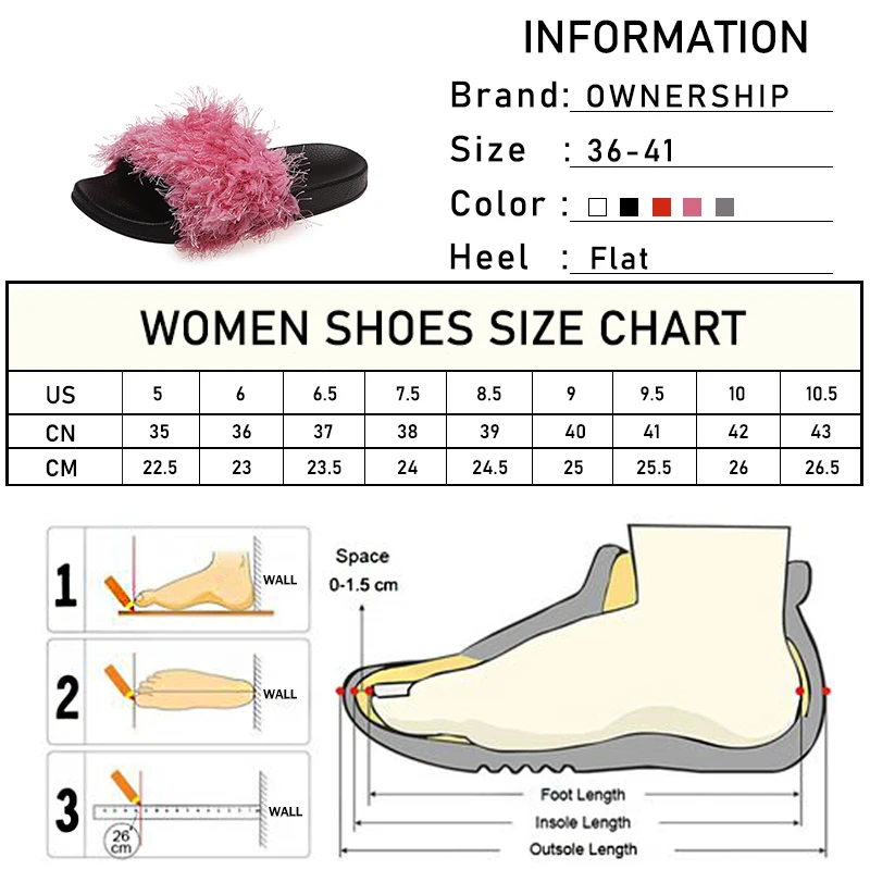

2021 Women Fur Plush Summer Fashion Slippers Female Casual New Slides Ladies Style Comfort Solid Outside Flat Plus Size 36-41