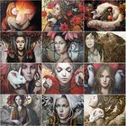 Алмазная живопись, мультфильм, ручная роспись, персонаж из аниме, персонаж из фильма, атмосферный внешний вид, западные женщины, спальня, крыльцо, декоративные картины