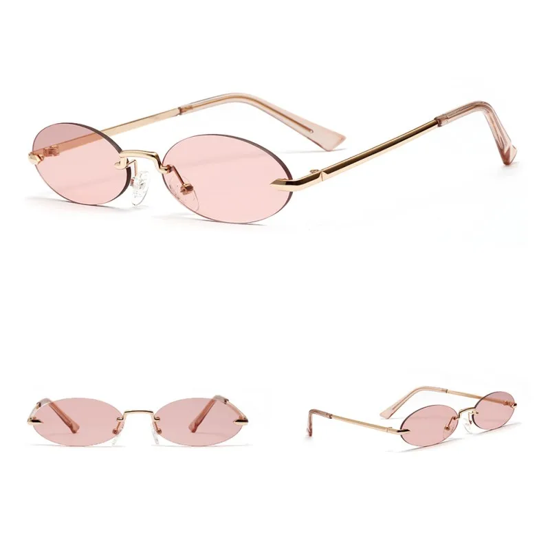 Солнцезащитные очки в стиле ретро для женщин овальные солнечные аксессуары без