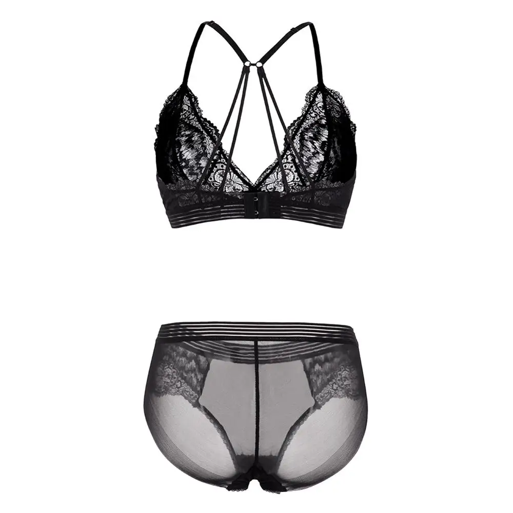 Женский комплект нижнего белья кружевной бюстгальтер и трусики из 2