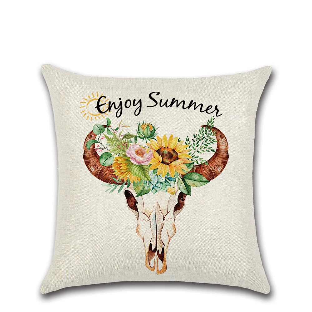 45*45 см новинка креативная Автомобильная наволочка с принтом подсолнуха и букв