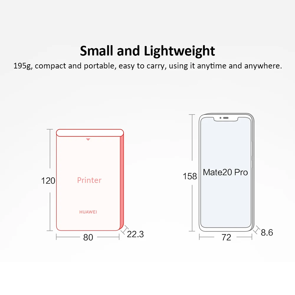 HUAWEI CV80 фотопринтер ZINK безчернильная печать AR Видео Печать BT DIY 313*490 dpi Портативный Смарт Карманный принтер