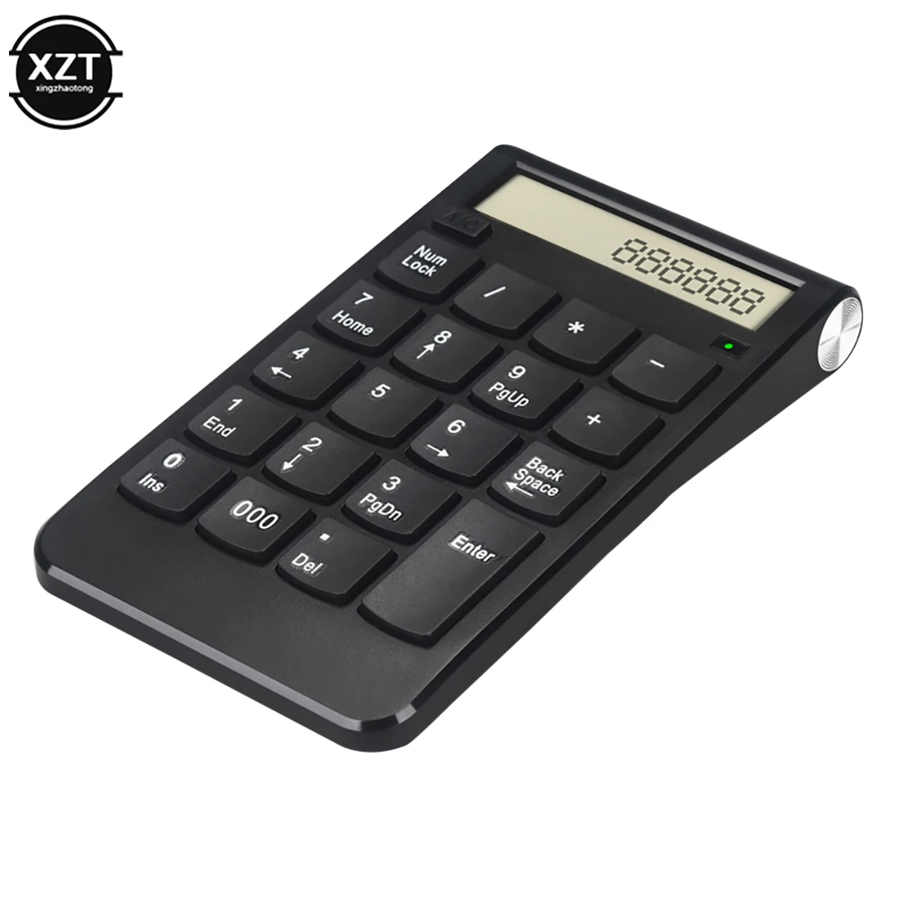 pc keypad Wireless 2.4G Usb Number Keyboard/Calculator with Digital Display Rechargeable Mini 19 Keys Numeric Smart Keypad Office Supplies best pc gaming keyboard
