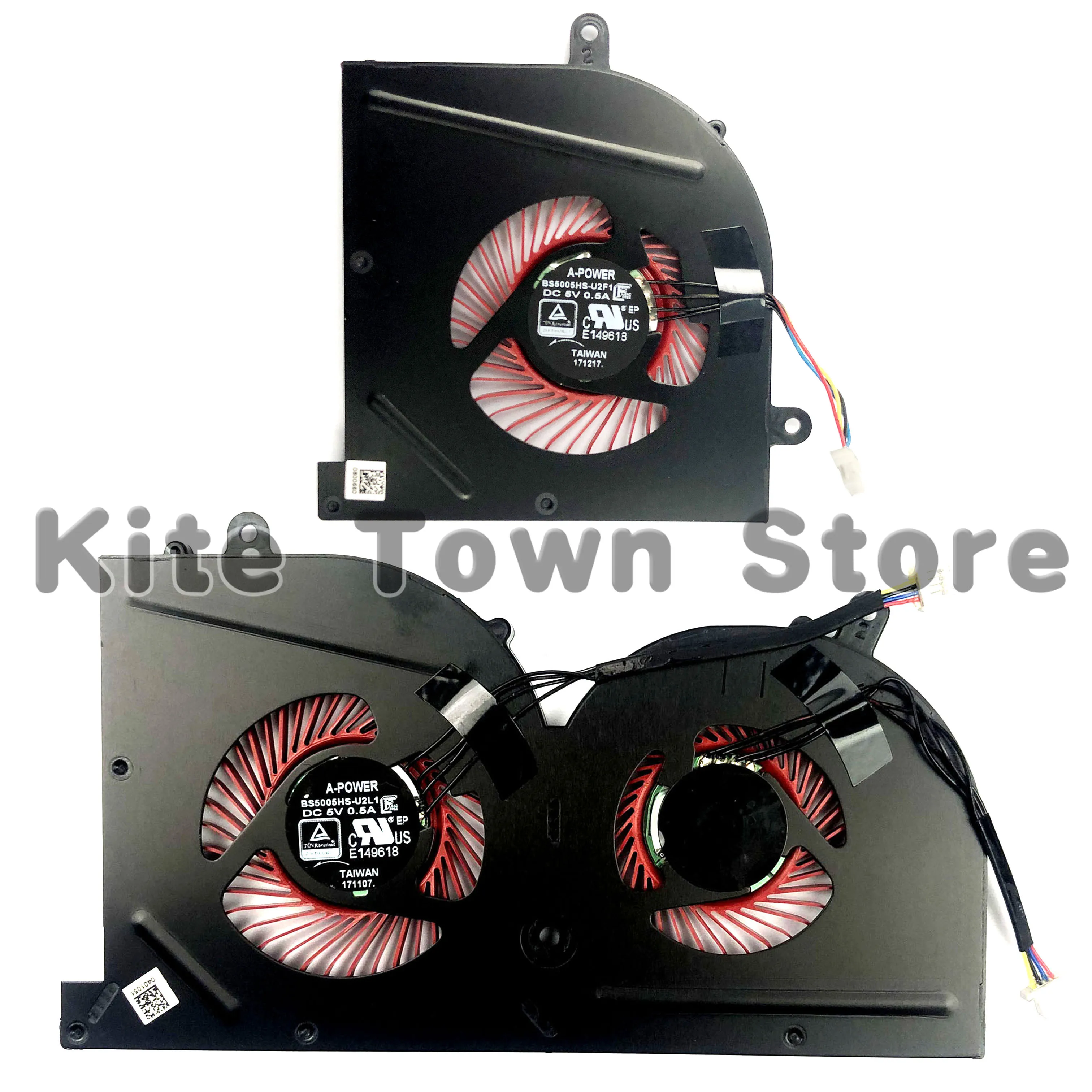 

NEW Laptop cpu cooling fan for MSI GS63VR GS63 GS73 GS73VR MS-17B1 Stealth Pro CPU BS5005HS-U2F1 GPU BS5005HS-U2L1 COOLER