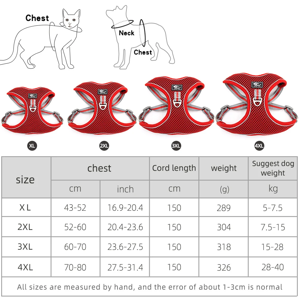 Шлейка со светоотражающим регулируемым жилетом для собак комплект одежды с