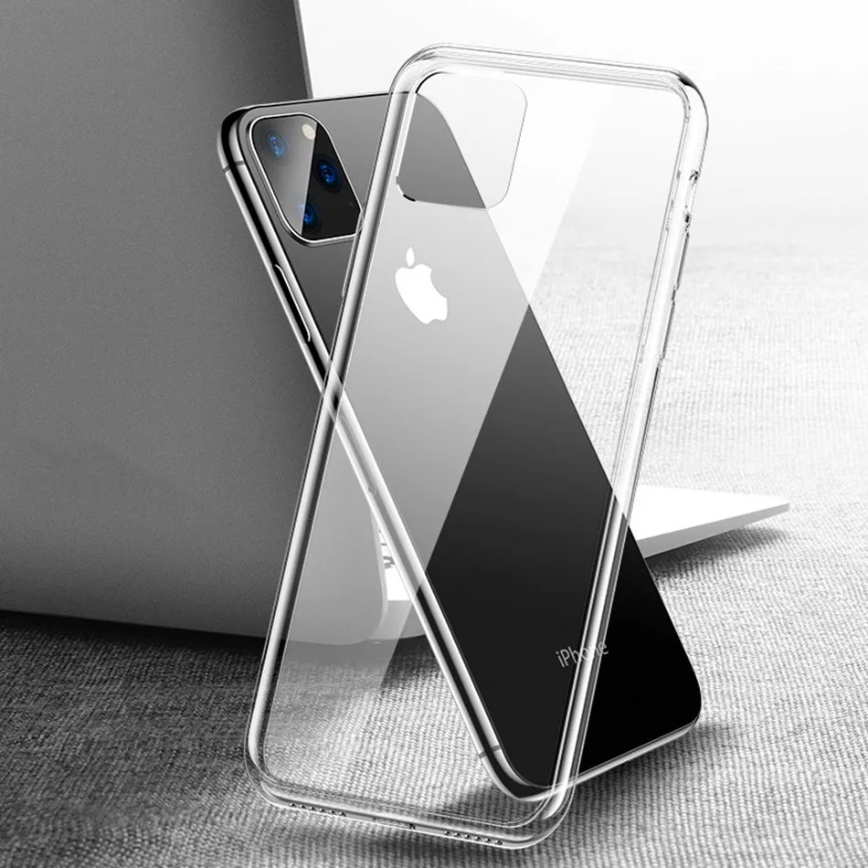 Чехол для телефона для iphone 11 Pro XS Max чехол прозрачный автомобильный Магнитный чехол-держатель для iphone 7 6 S 6 S 8 Plus X XR чехол 7Plus Coque Fundas - Цвет: Soft TPU clear