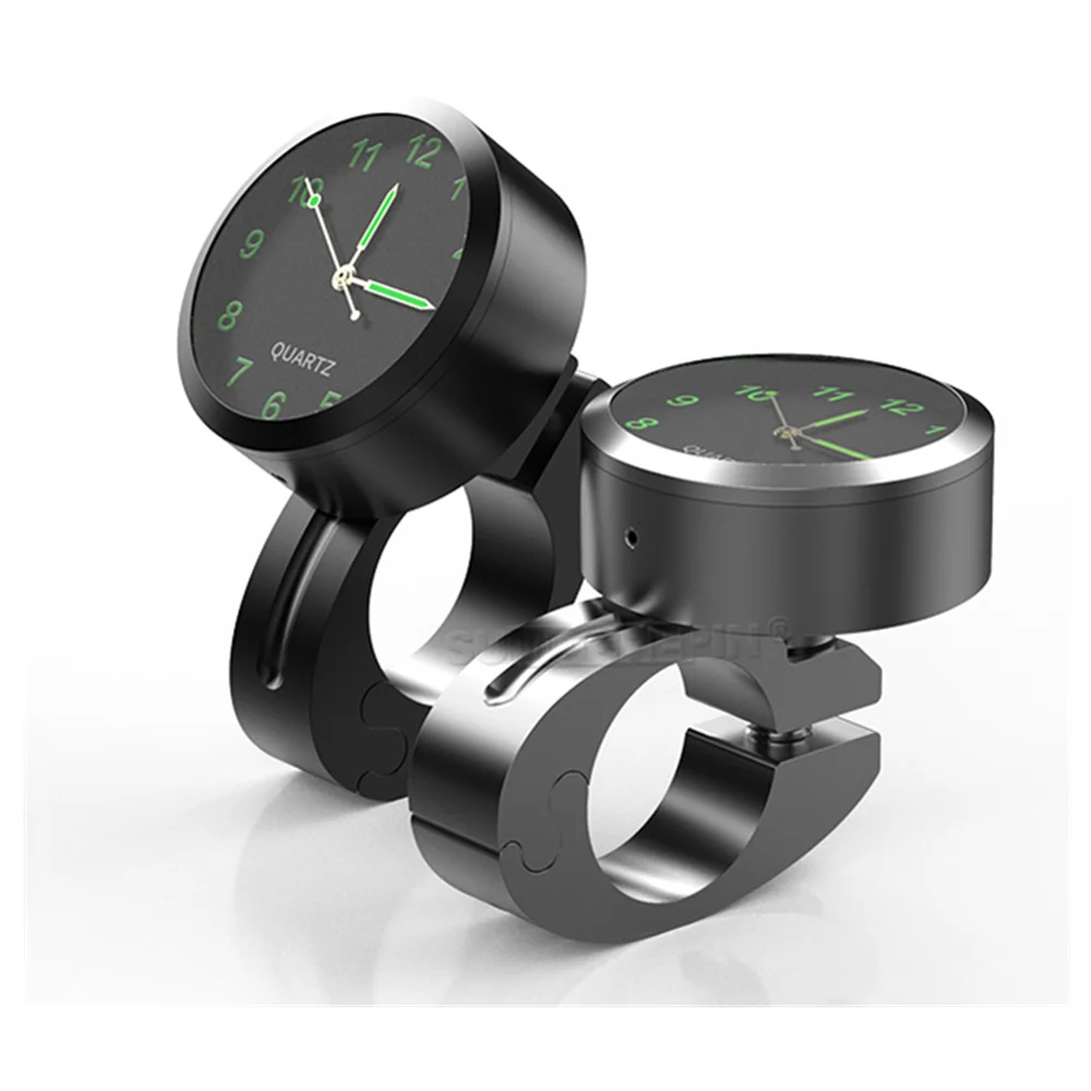 Часы наручные универсальные хромированные с креплением на руль мотоцикла или