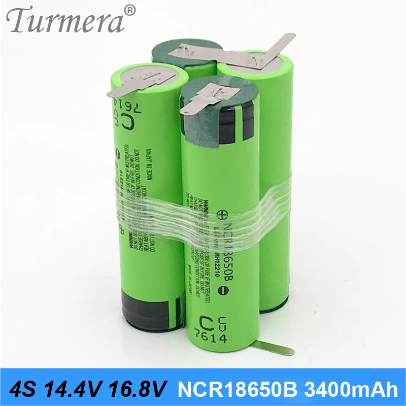4s батарея 18650 пакет ncr18650b 3400mah 16 8 v 14 4 сварочный припой Аккумулятор для отвертка