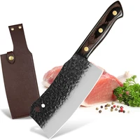 chinese chopper cleaver full tang butcher 7 inch stainless steel knife meat chicken bone cow lamp cutter slicer tool accessory