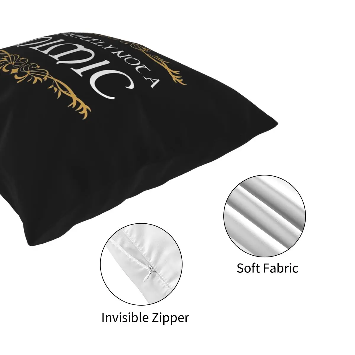 

Definitely Not A Mimic Tabletop RPG Addict Square Pillowcase Polyester Pattern Zip Decorative Car Cushion Case 45*45cm
