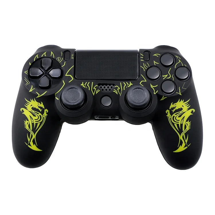 

Laser Black Sleeve Silicone Shell Cover Skin Case Rubber Gel Grip For Playstation 4 PS4 Slim Pro Controller