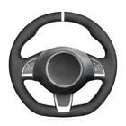 Искусственная замша черного цвета, Ручное шитье для Fiat 500 500C (GQS) 2013-2015 Abarth 500 500C 595 595C 2009-2016