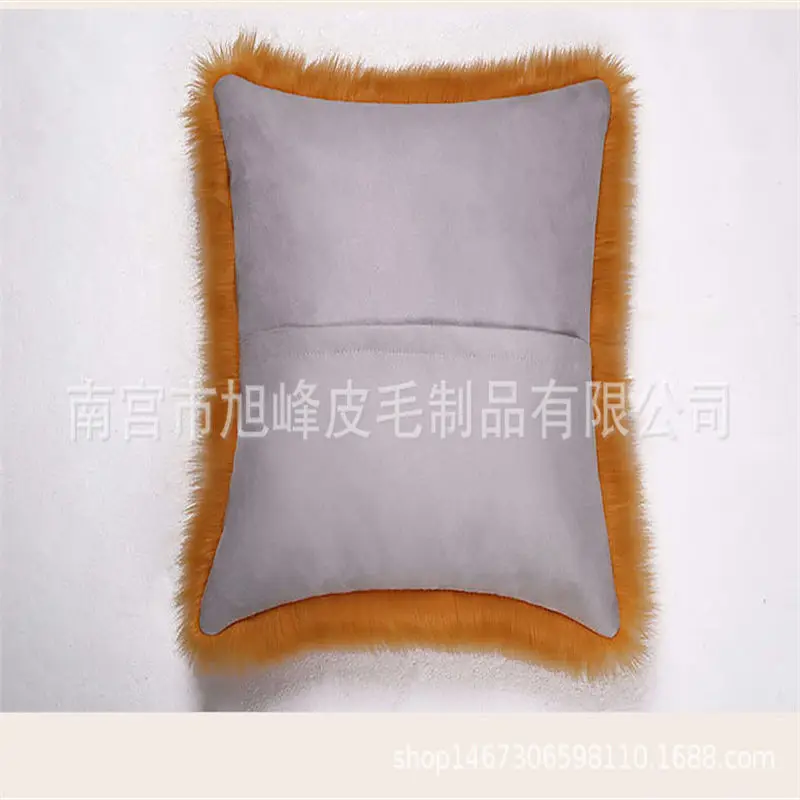 

Fur Plush Throw Pillow Cases Cover Home Decor Car Furry Sofa Waist Cushion Cover