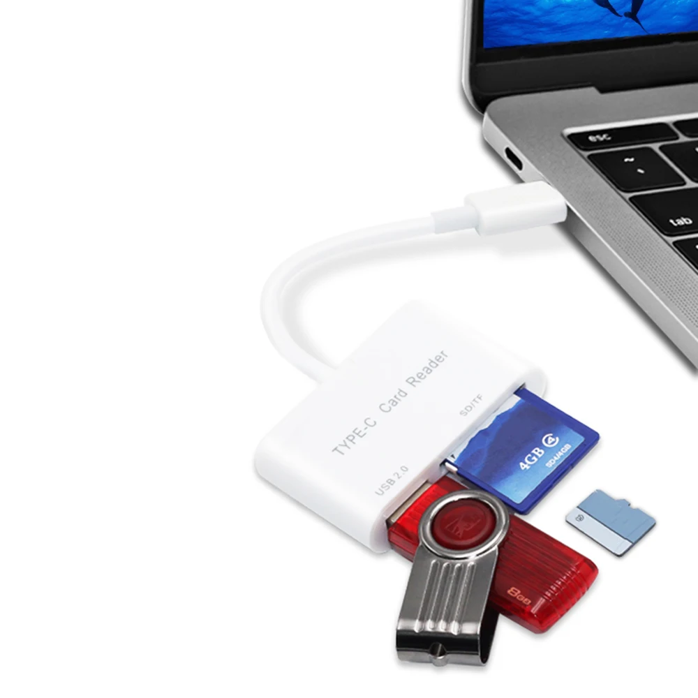 3 в 1 устройство для чтения SD-карт USB C Кабель-адаптер подключения SD и Micro TF