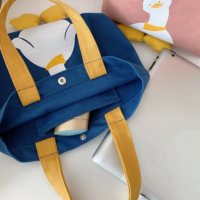 

Fashion Women's Canvas Shoulder Bag Casual Cartoon Large Capacity Shopping Bag Handbag Student School Bag