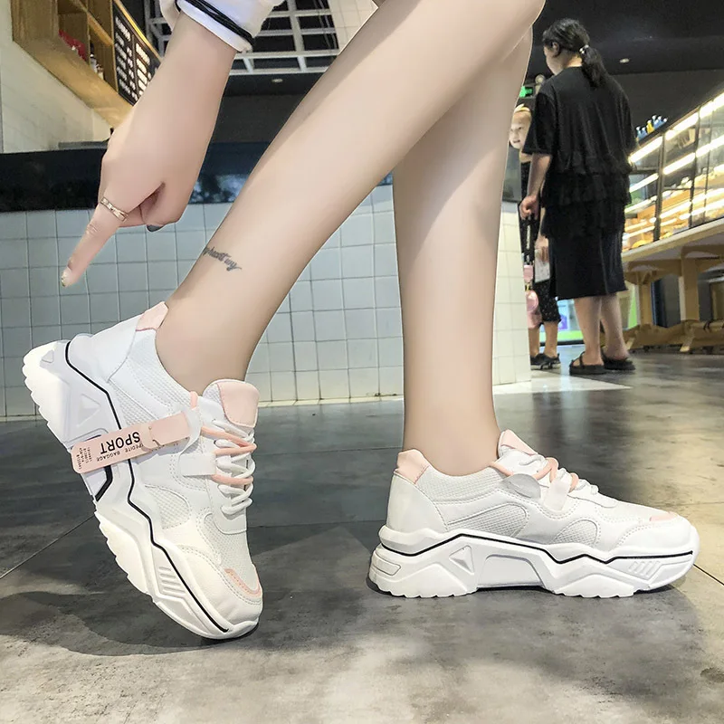 Спортивная обувь женские кроссовки для бега уличные сетчатые розовые дышащие