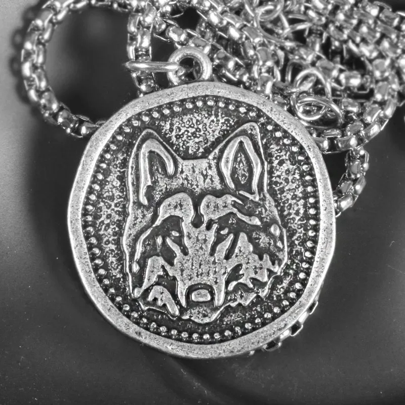 Трендовое Ожерелье Викинг волк Мужская подвеска с головой волка ювелирные