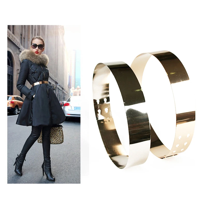 2020 новый стиль модный Женский Регулируемый металлический поясной ремень с