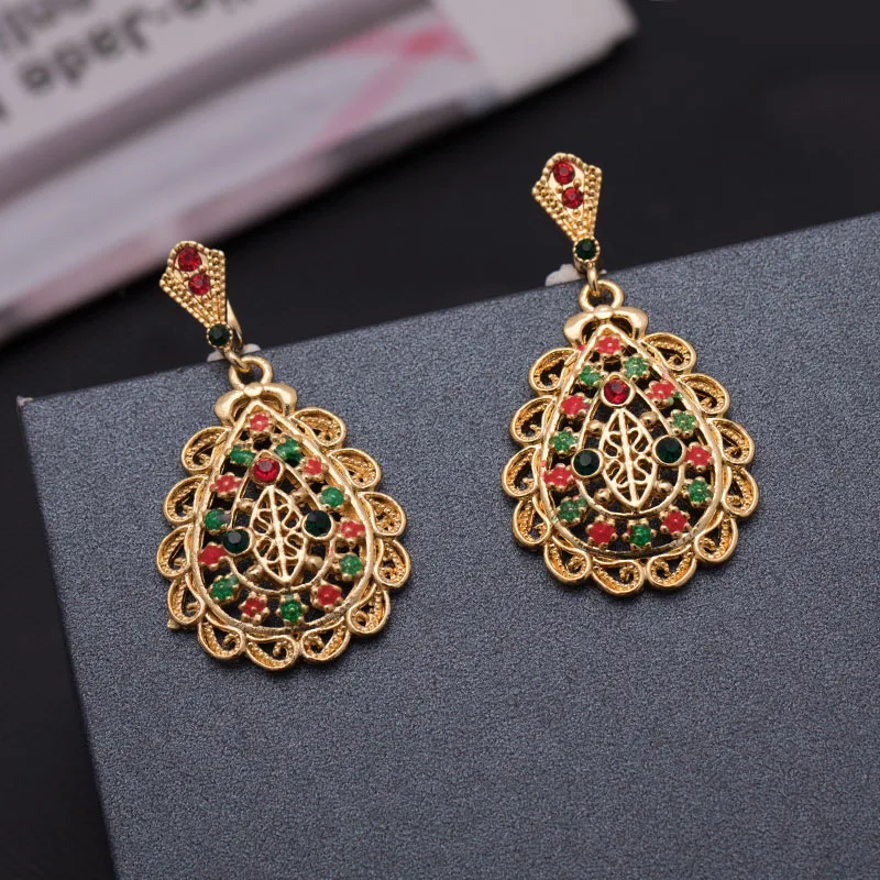 Серьги с бусинами 24 К Золотые серьги для женщин и девушек из Дубая Микронезии