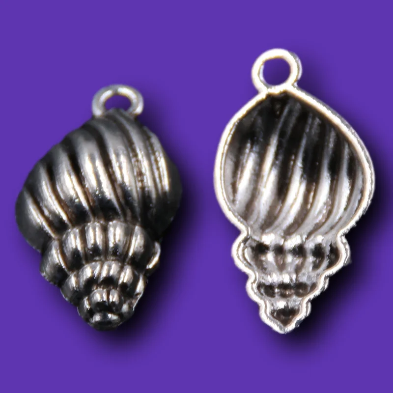 20 шт. посеребренные подвески в виде ракушек ретро ожерелье серьги металлические