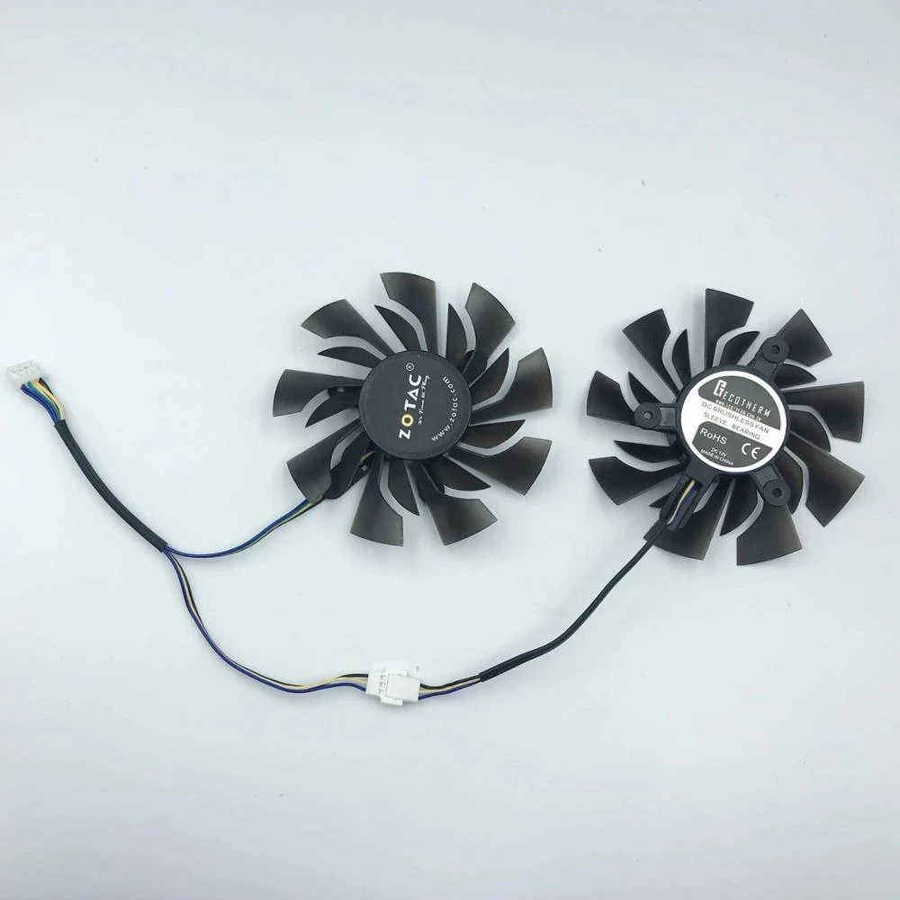 

Вентилятор Охлаждения видеокарты, 85 мм, 4 контакта, подходит для Zotac GTX1060-6GD5 HA HC, вентилятор охлаждения lightning