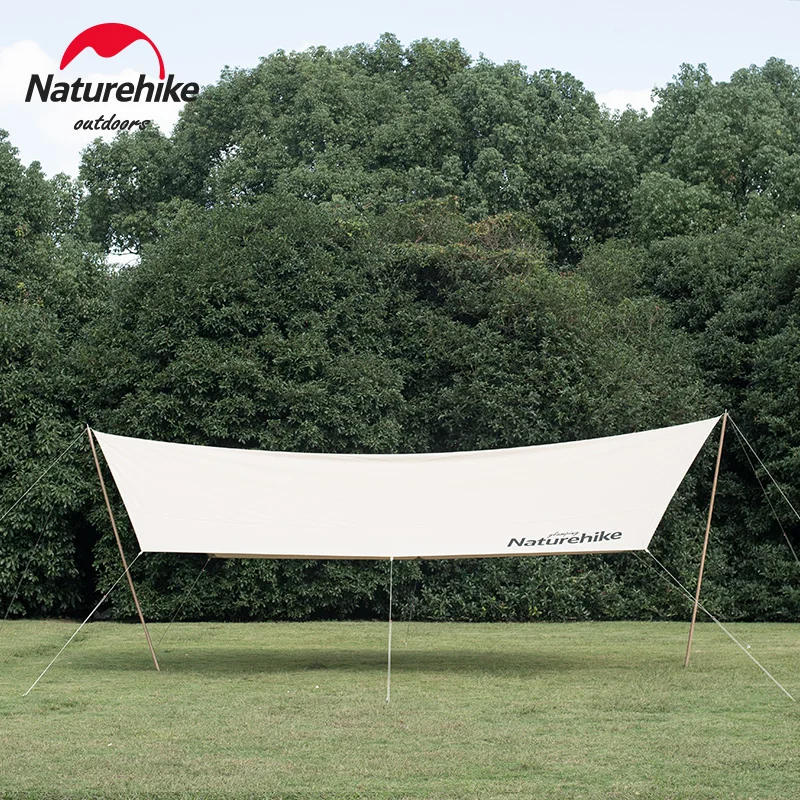 Billig Naturehike Ooutdoor Baumwolle Sun Shelter Große Bereich Sechseckigen Sonnenschirm 5-8 Personen Winddicht Wasserdicht 70*43m Camping Markise