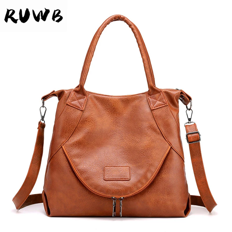 

RUWB European and American Style Vintage Women Messenger Bags Handbags Women Famous Brands Leather Casual Shoulder Bag Bolsos