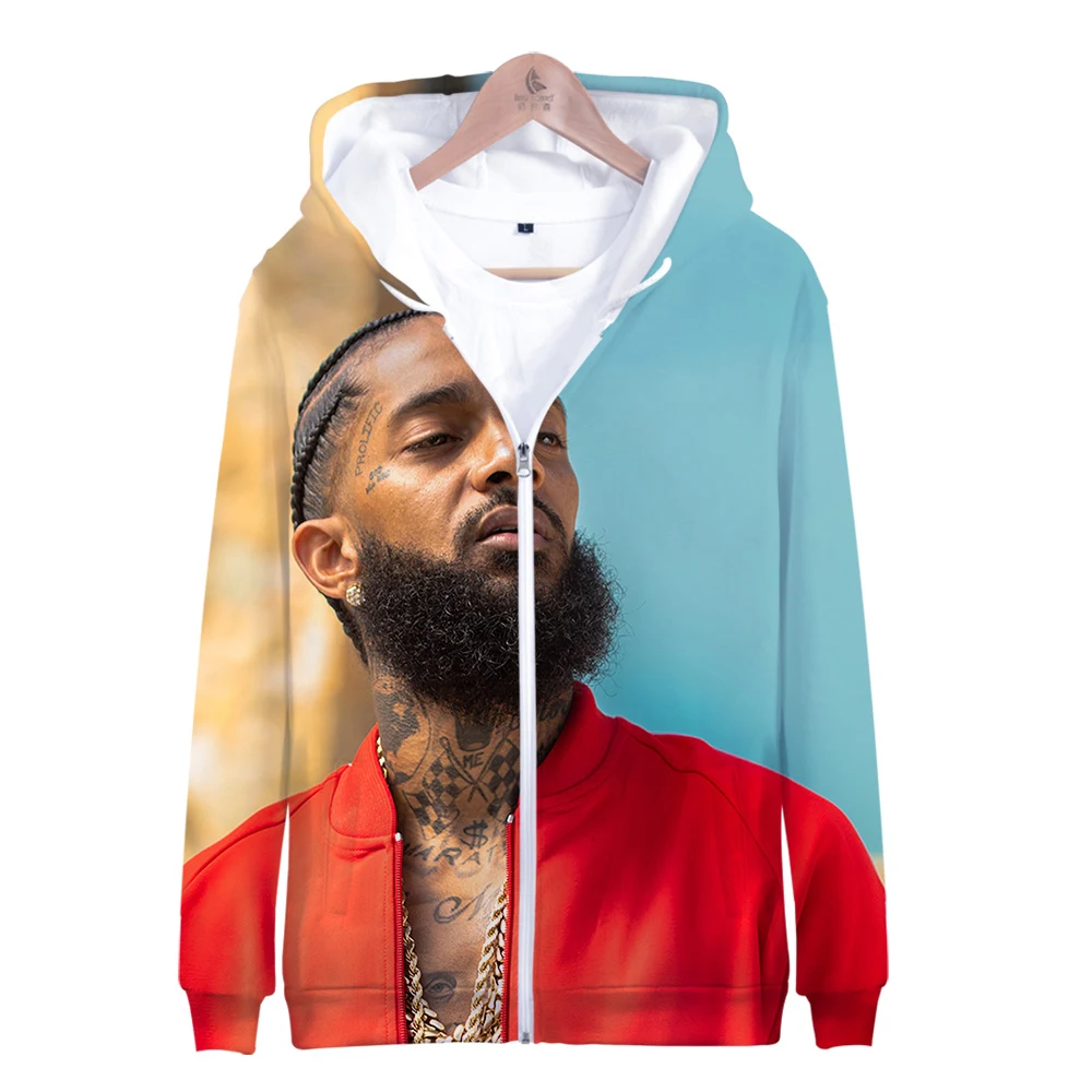 nipsey hussle толстовка на молнии повседневные толстовки Новая модная крутая уличная осенняя и зимняя одежда толстовка