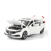toy car 132 hondacivic alloy car model sound and light toys for childrens pull back simulation door open car model decoration