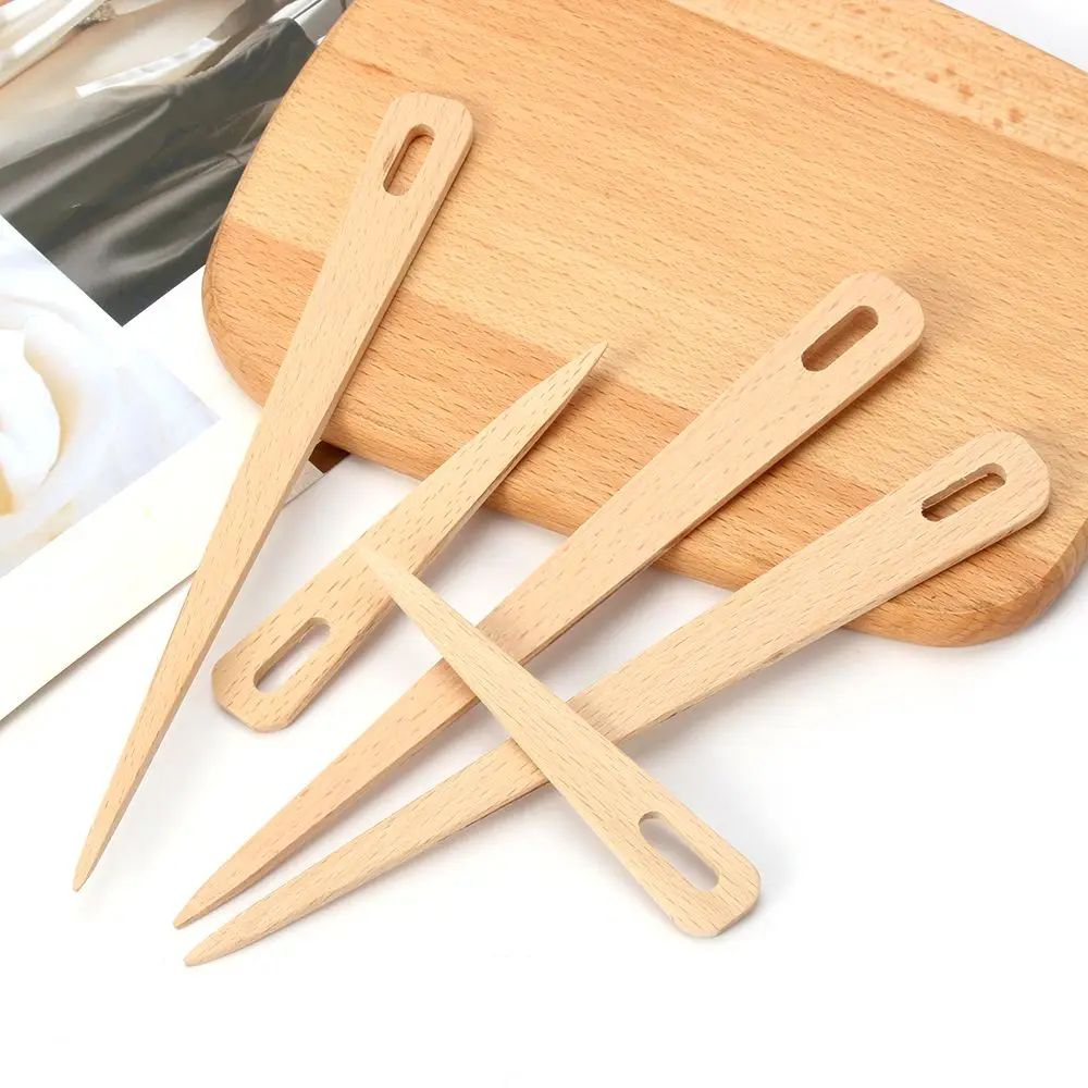

5pcs Crafts DIY Tapestry Wooden Yarn Knitting Big Eye Needle Needlework Sewing