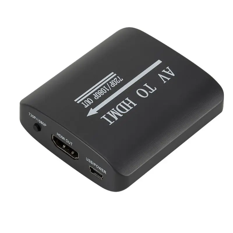 Mini AV To HDMI Video Converter Box 1080P CVBS RCA Adapter For HDTV TV PS3 PS4 PC DVD Xbo |