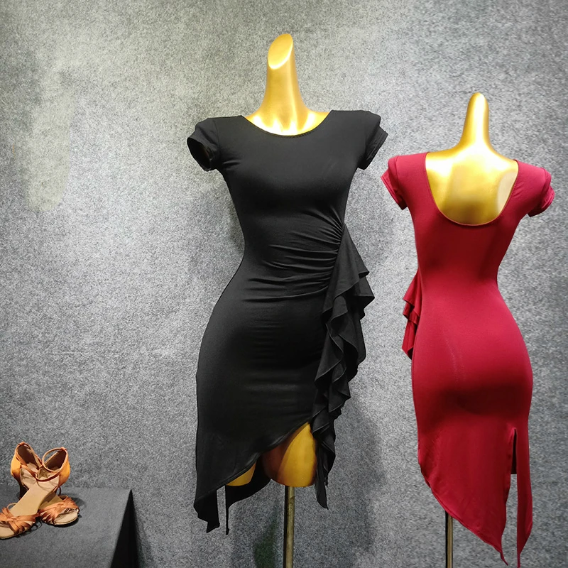 

Женское платье для латиноамериканских танцев, одежда для тренировок и бальных танцев, платья для соревнований