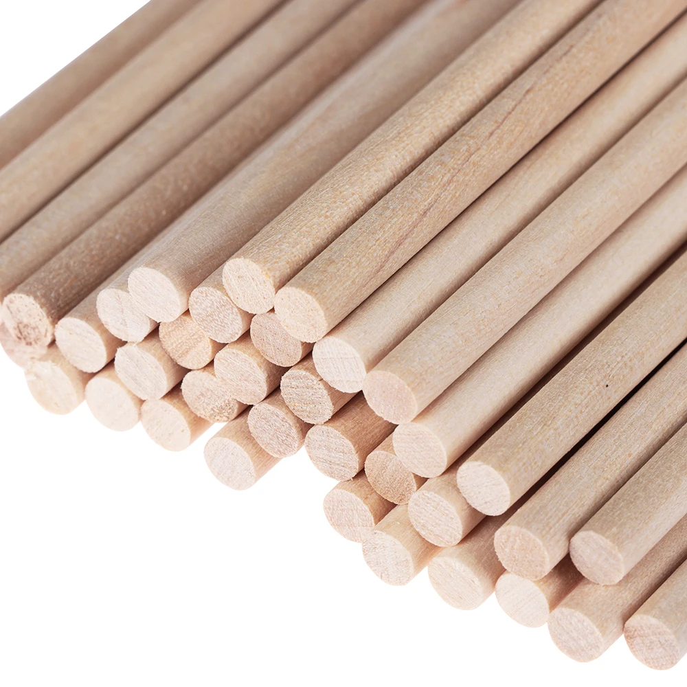 10/50pcs 80/100/150/mm Round Pine Wooden Rods Sticks Premium Durable Dowel for DIY Arts&ampCrafts Building Model Woodworking |