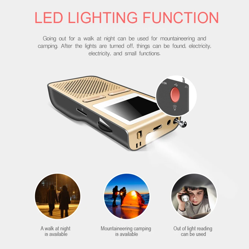 IQQ Hifi MP3 плеер встроенный loundspeak и 8G может играть 100 часов с поддержкой FM/радио