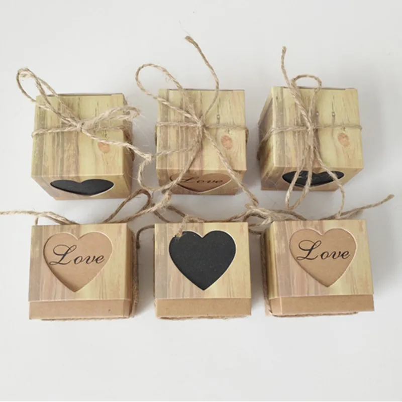 50/100 шт. Подарочная коробка из крафт-бумаги для конфет | Дом и сад