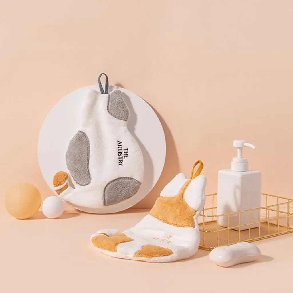 

Household Hand Towel Kitchen Towel Dish Hand Towel Quick Drying Bath Washcloth Bathroom Towel Hanging Towel Face Towels