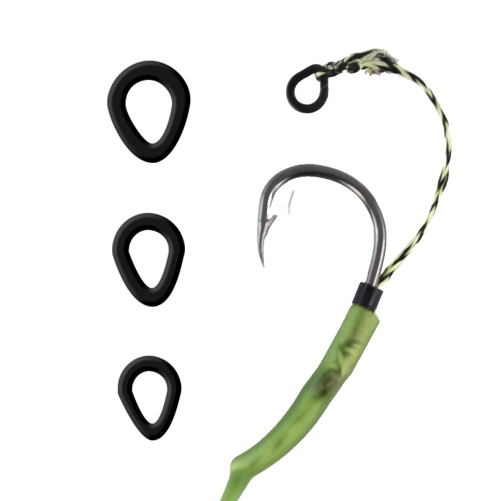 50pcs Carp Fishing Boilie Bait Rings for Hair Rigs Pop Ups Boilies Hookbait Hair Rig Ring Method Feeder Carp Fishing Accessories
