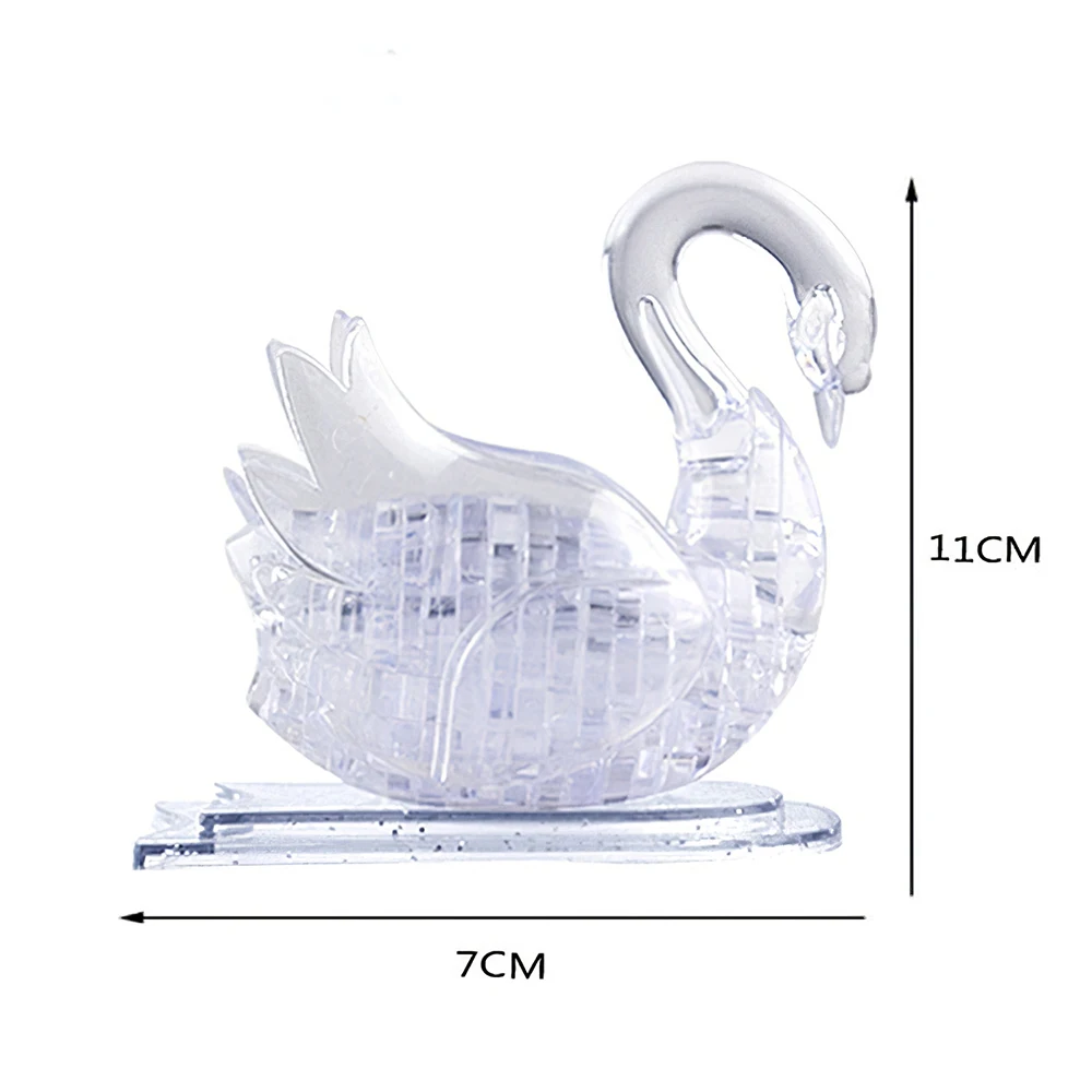 

3D Crystal Puzzle Figure Bricks Toys Swan Building Block Animal Creative Elegance Educational Toys Decoration Small Blocks Brick