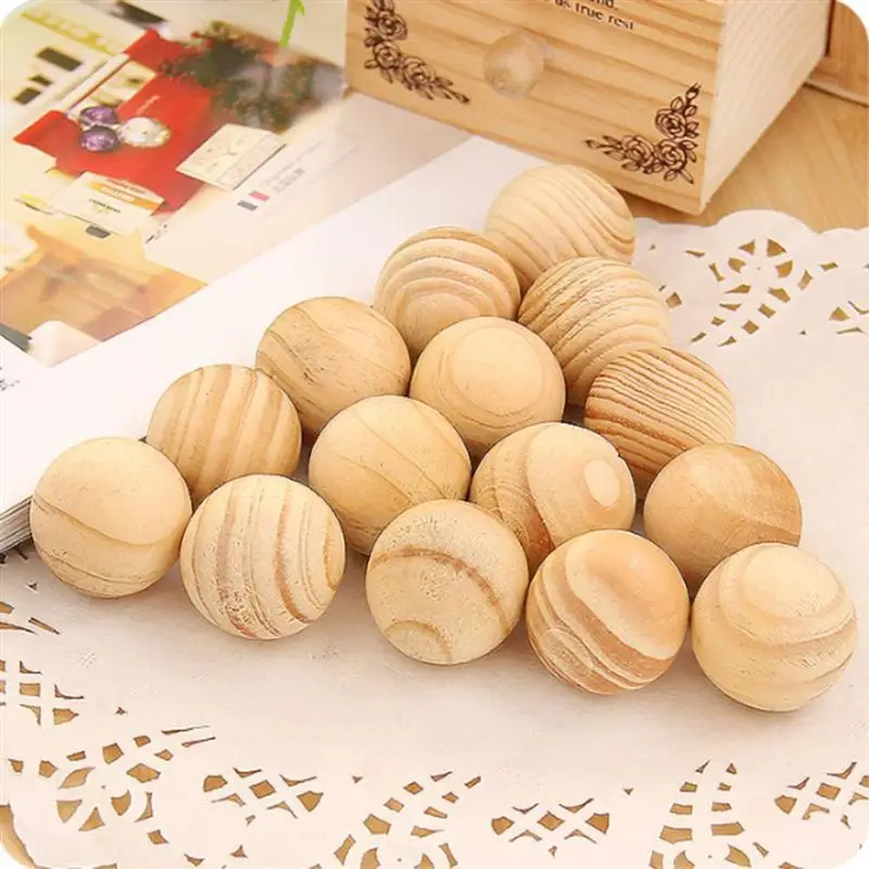 50/100/200pcs Natural Cedar Wood Balls Moth Repellent For Drawers Storage Boxes Closets Control Mothproof Camphor Ball | Дом и сад